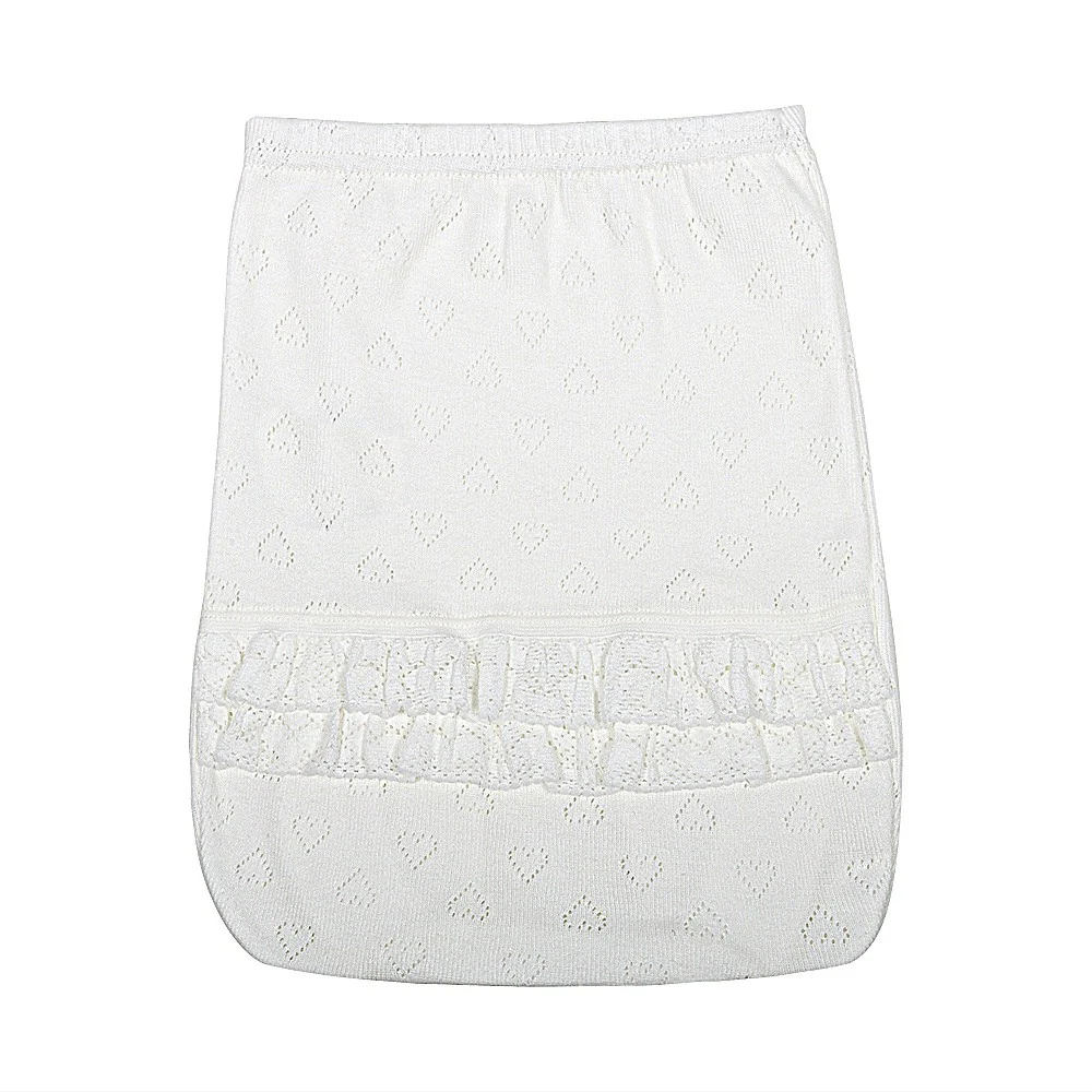 2302 CUBREPAÑAL ALGODÓN CORAZONES CON PUNTILLA BEBÉ - Image 5